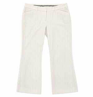 Vintage Express Editor White Eyelet Wide Leg Pants Cottagecore Y2K, sz 8